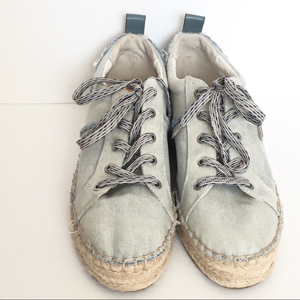 Sam Edelman Carleigh Denim Espadrille Sneakers Size 10.5